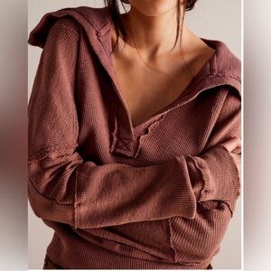 NWOT Free People Not So Ordinary Polo: Dusty Rose